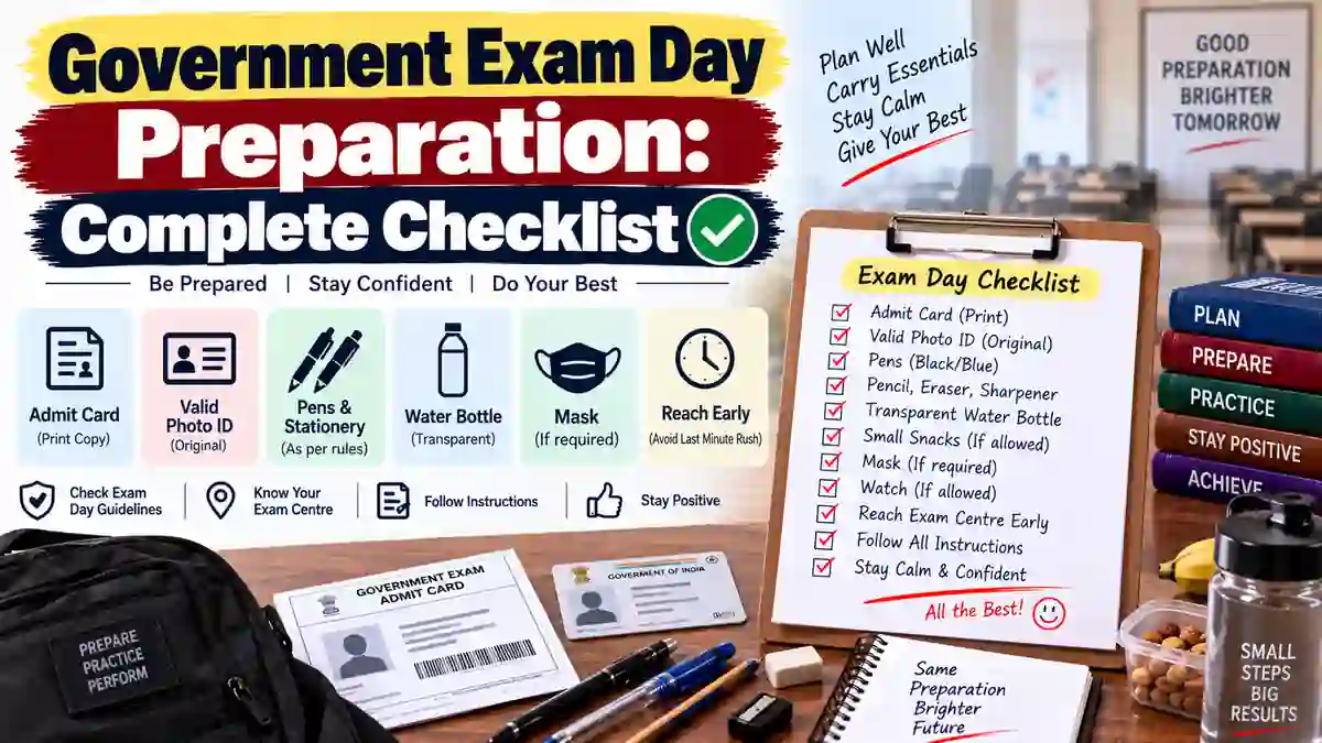 Government Exam Day Preparation: Complete Checklist